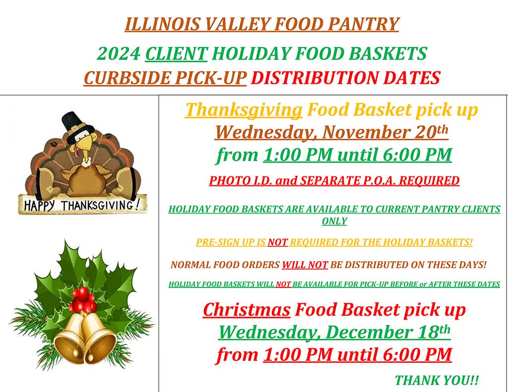 Thanksgiving & Christmas 2024 Food Basket Distribution